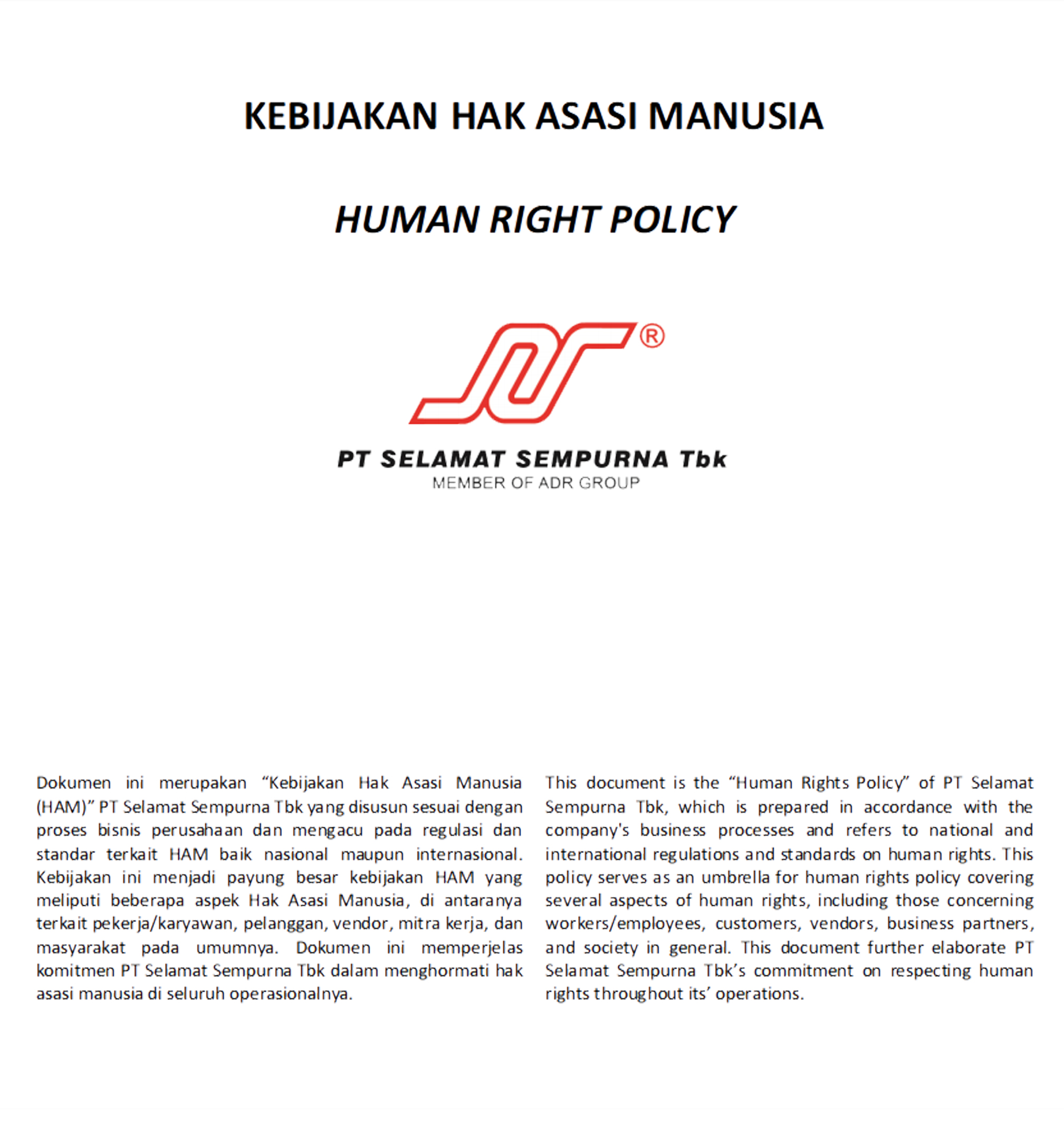Human Rights Policy